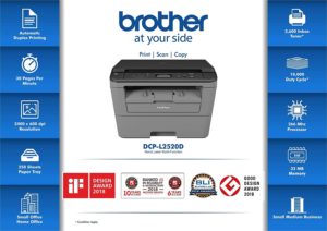 Brother DCP-L2520D Multi-Function Monochrome Laser Printer with Auto-Duplex Printing