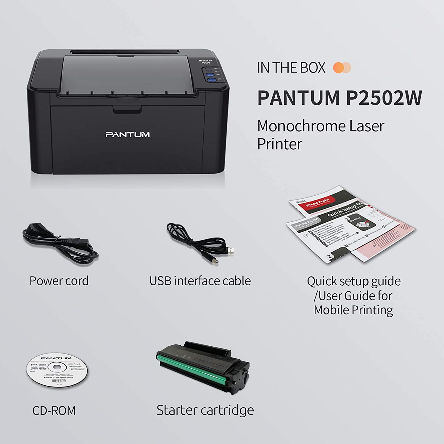 P2500W Laser Printer (Black) | Real Compusystem