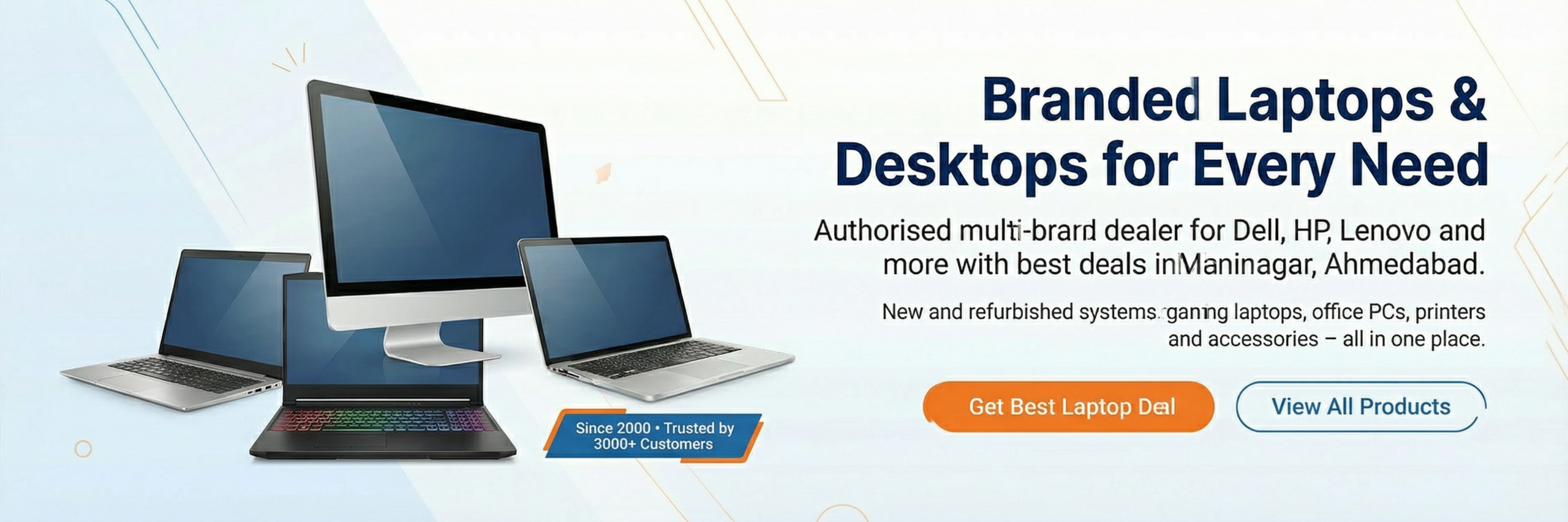 Branded Laptops and Desktops for Every Need - Dell HP Lenovo Authorized Dealer Maninagar Ahmedabad